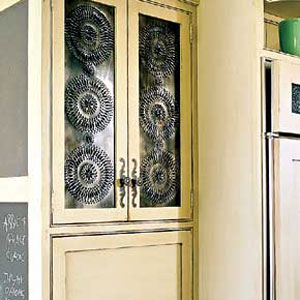 pierced-tin cabinet doors