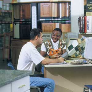 meeting with a professional kitchen designer
