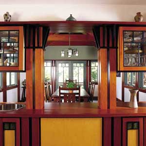 craftsman remodel dining and kitchen partition