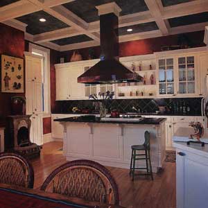 ventilation hood; kitchen island