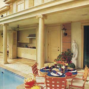 Outdoor  kitchen with 