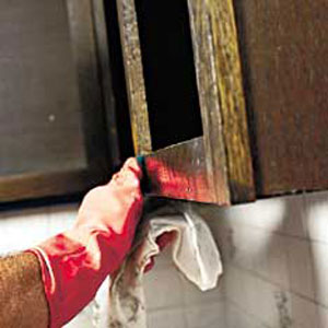 painting cabinets; surface prep; clean all surfaces