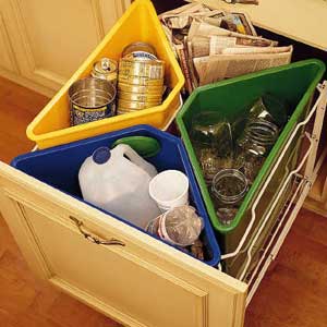 Pull-out recycling drawer
