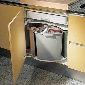 under the cabinet spinning recycling unit