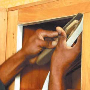 refacing kitchen cabinets; veneering
