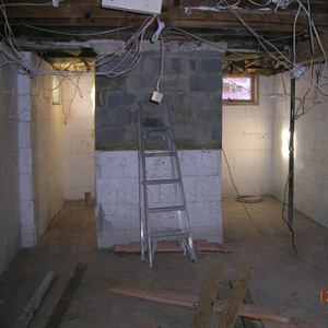 interior of the raised house