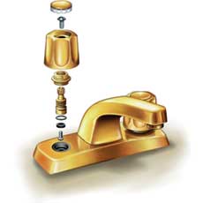 Gold faucet