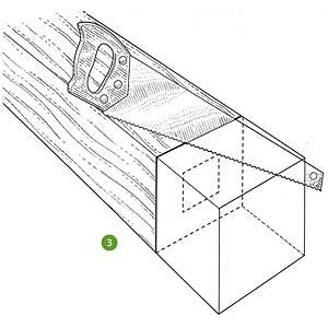 For larger timbers, rotate the timber toward you again