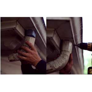 adding an elbow to a downspout