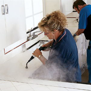 cleaning tile grout