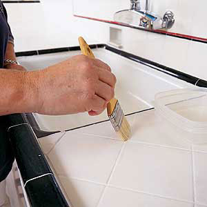 cleaning tile grout