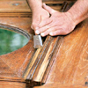 Scrape the moldings