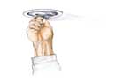 Loosening a recessed lightbulb