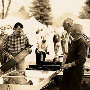 Norm Abram with a miter box and saw