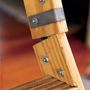Gaps at hinges on pull-down stair