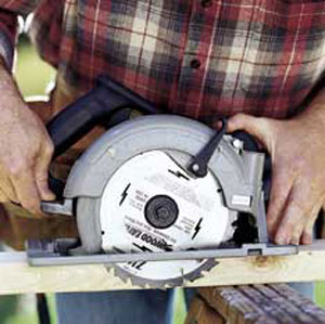 Norm Abram setting the blade depth of a circular saw