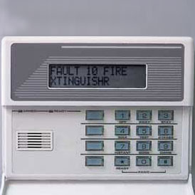 fire extinguisher gauge wired to home security system