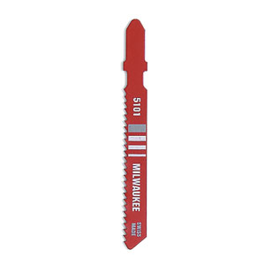 High-speed steel jigsaw blade with 14 tpi that cuts through light-gauge metal
