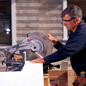 Tom Silva using a miter saw