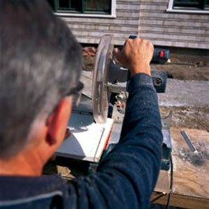 Tom Silva using a miter saw