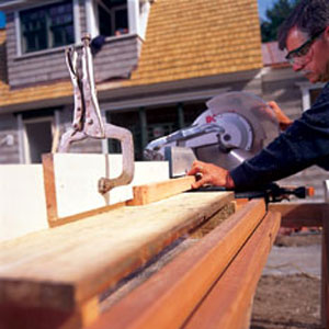 Tom Silva using a miter saw