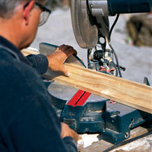 Tom Silva using a miter saw