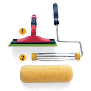 1. A 9-inch interior pad; 2. A 9-inch roller 