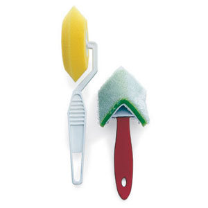 specially shaped roller or pad to paint corners