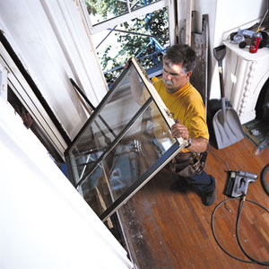 Tom Silva installs a tilt-in double-hung sash