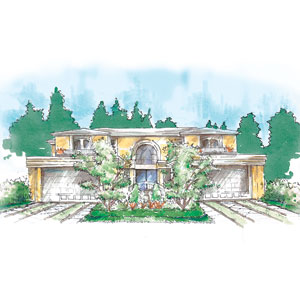 driveway and garages