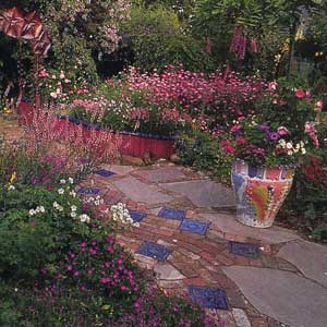 Mixed materials walkway