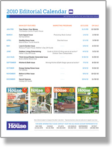 2010 editorial calender