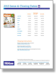 2010 issue and closing dates