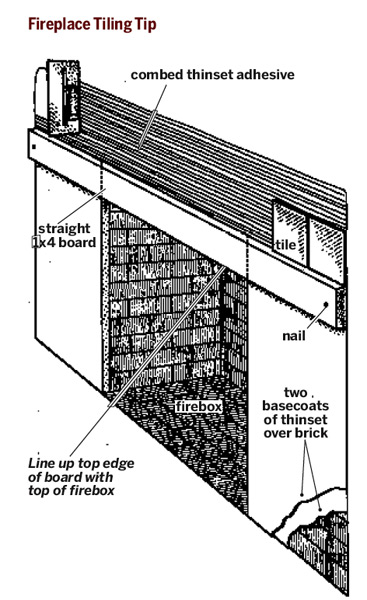 jun 2007 - fireplace tiling tip