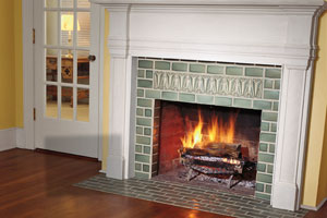 art tile fireplace surround