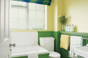 Yellow/Green Bathroom