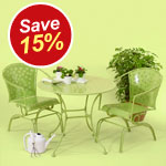 Grandin Road Serena Retro Coil Table and Chairs