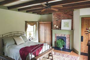 Bedroom with Beautiful Rafter Ceilings