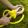 Hang the swing with rope