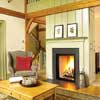 paneled enclosure for the living-room fireplace 