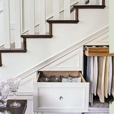  Stair Storage on Storage Under The Stairs   Living Large In A Small House   Photos