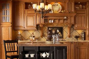 Richmond Cherry cabinets installed in a kitchen