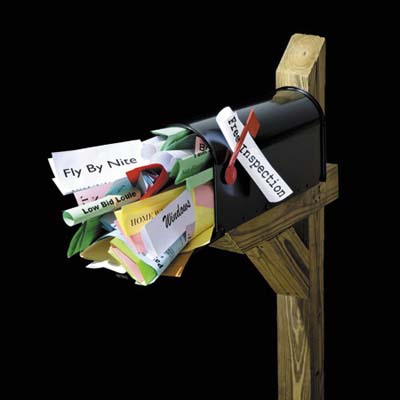 flyers in the mailbox