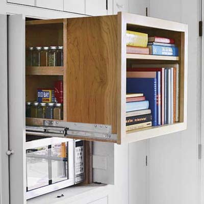 Sliding Kitchen Cabinet Doors on Slide Out Storage Makes Use Of Deep Space Behind Cabinet Doors