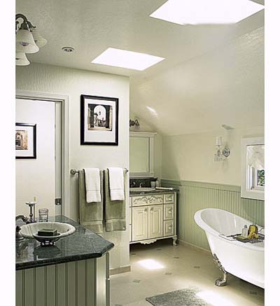 His and her vanities in shared bath