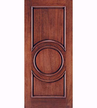 rosette-centered door