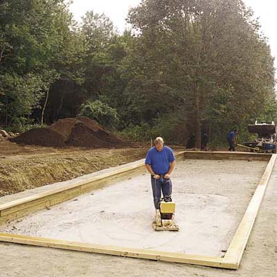 Roger Cook builds a bocce court