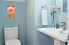 pastel blue half-bath