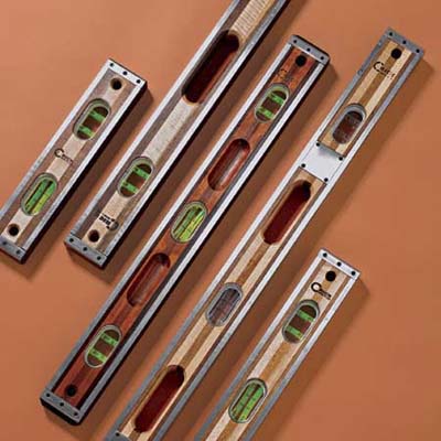 Hardwood classic levels with stainless steel bindings from Crick