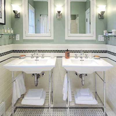 Pedestal Bathroom Sinks on Vintage Looking Bath With Pedestal Sinks